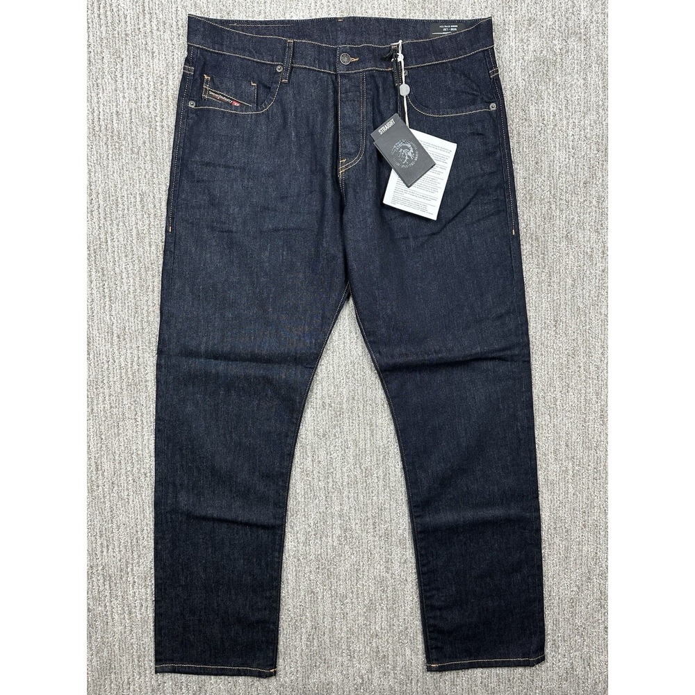 DIESEL D-Viker 084HN Men's Jeans 38x32 Regular Fit Straight Leg Dark Wash NWT
